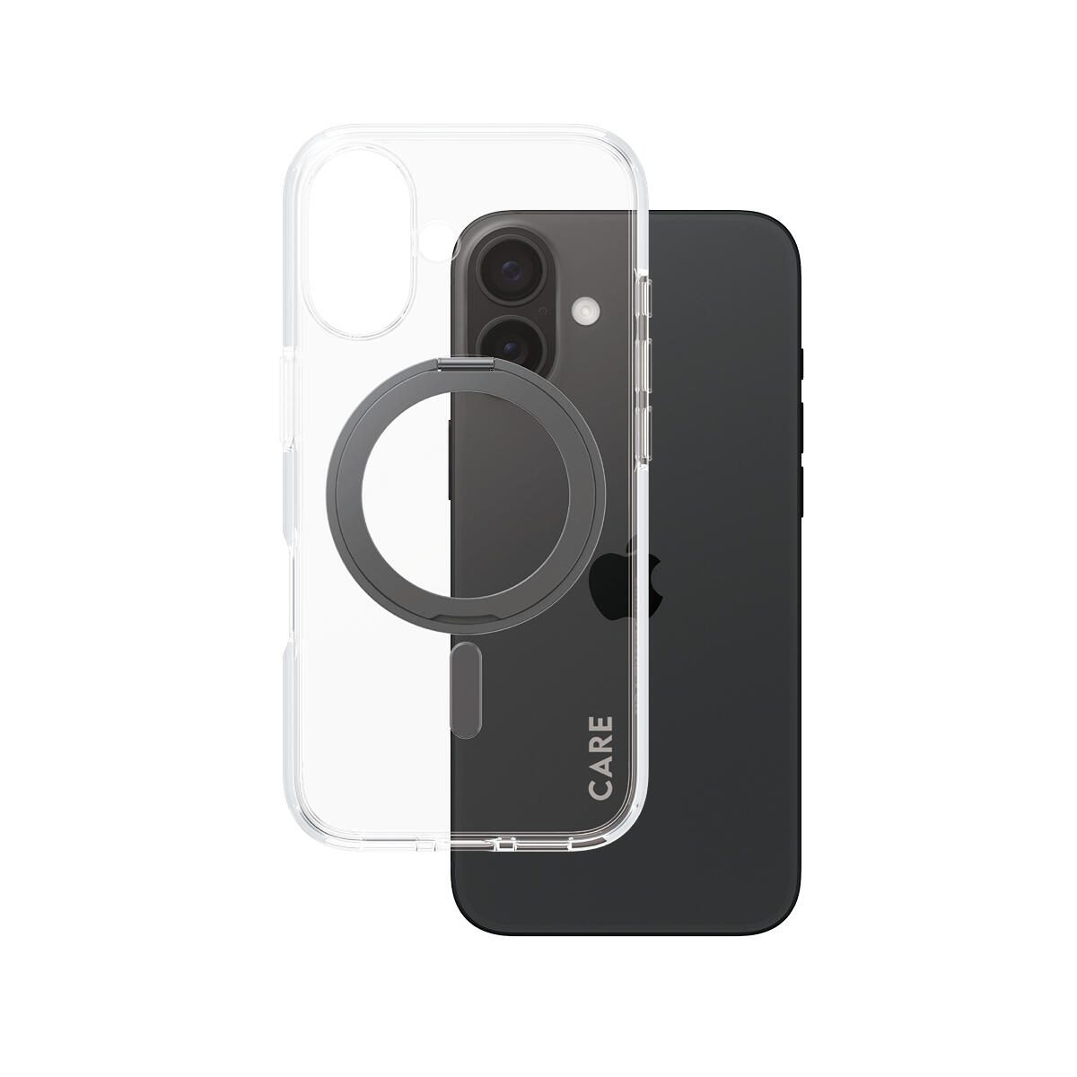 CARE by PanzerGlass® Feature Case Transparent Schwarz Kickstand & MagSafe für iPhone 16 CARE by PanzerGlass® Feature Case Transparent Schwarz Kickstand & MagSafe für iPhone 16